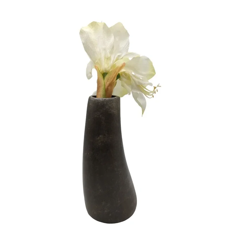 Rare Pier 1 Imports Ceramic Curved Potted Amaryllis Flower Home Decor 13 in